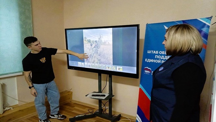 «Единая Россия» провела урок мужества с участием бойца СВО в Октябрьском районе ХМАО