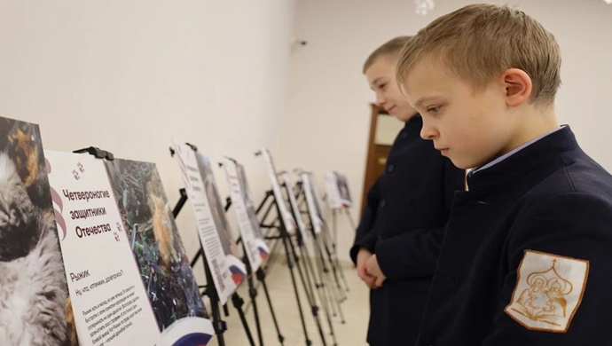 При поддержке «Единой России» в городе Бор Нижегородской области открылась выставка о животных — спутниках участников СВО